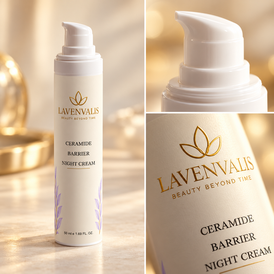 Lavenvalis Ceramide Barrier Night Cream 50 ml — pump and label details