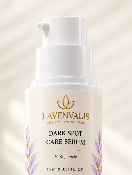 Lavenvalis Dark Spot Care Serum15ml — pump and label detail