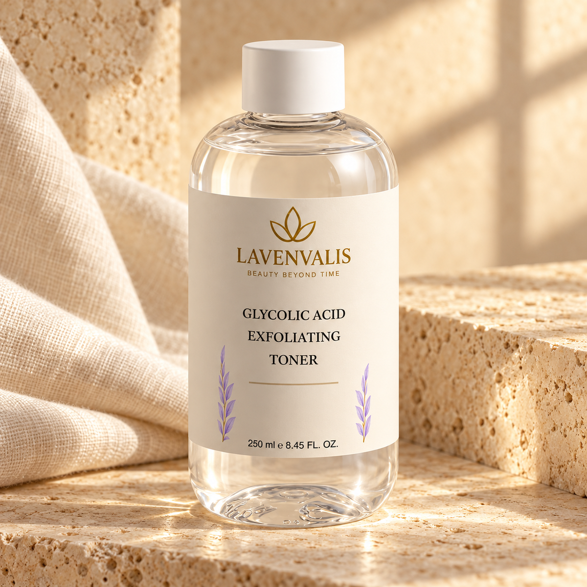 Lavenvalis Glycolic Acid Exfoliating Toner 250 ml — front bottle