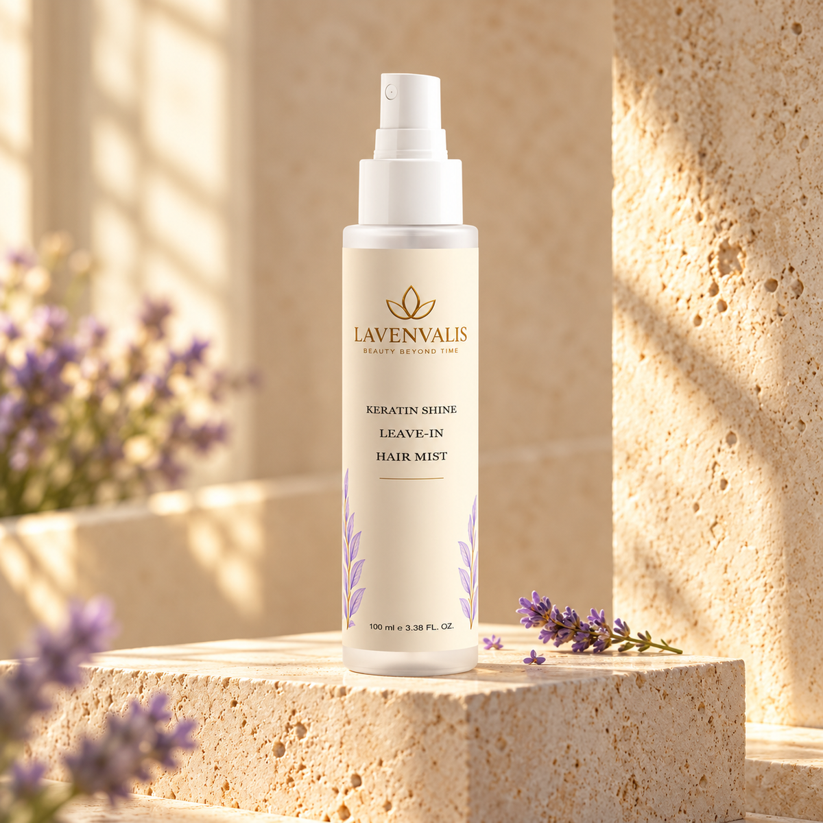 Lavenvalis Keratin Shine Leave-In Hair Mist 100 ml — front bottle