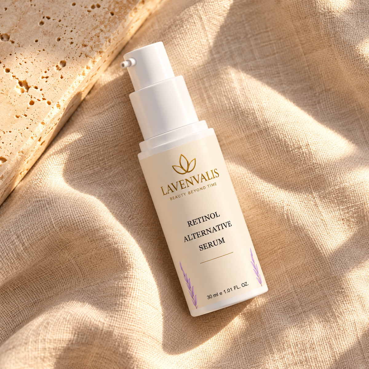Lavenvalis Retinol Alternative Serum 30 ml — diagonal bottle