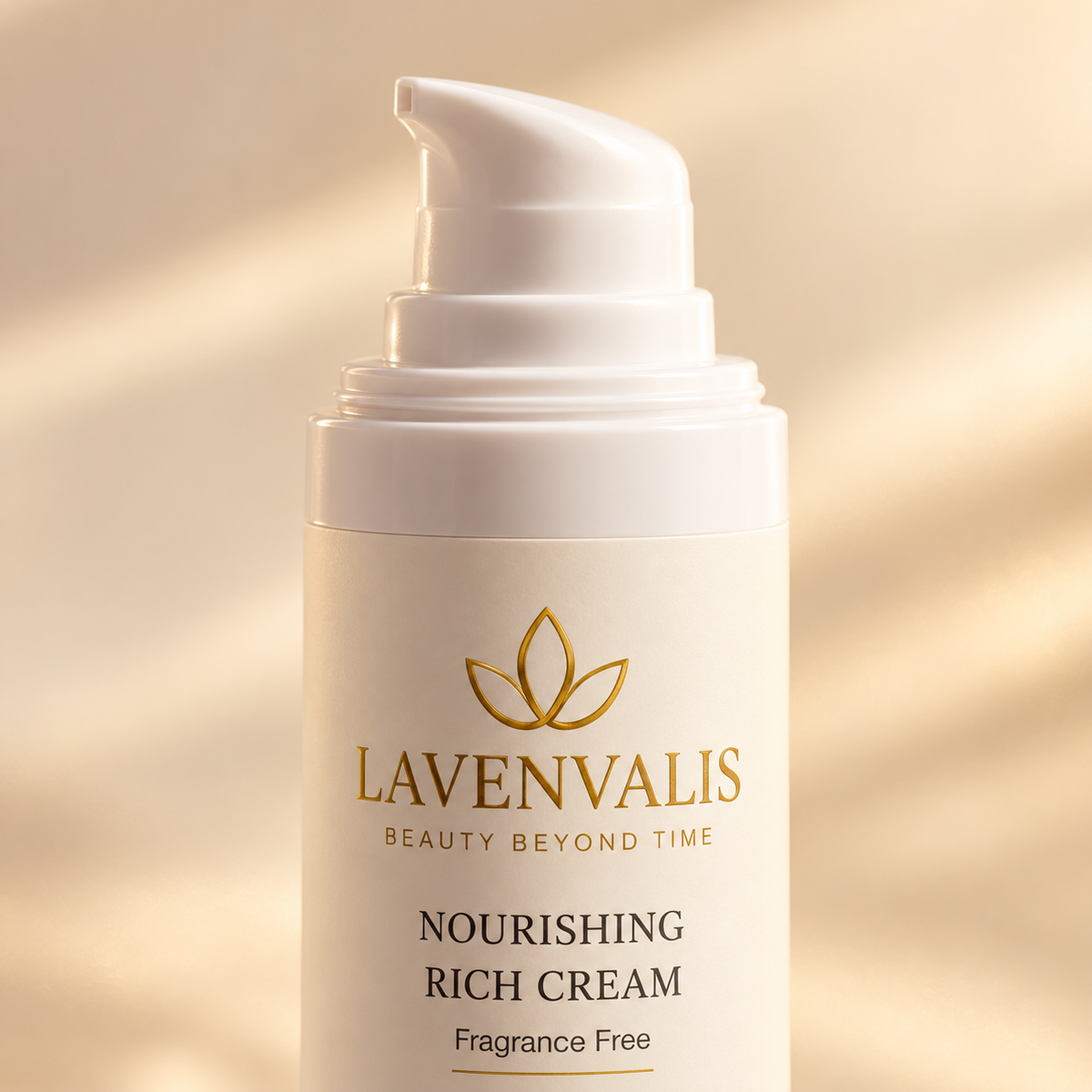 Lavenvalis Nourishing Rich Cream Fragrance Free 50 ml — pump detail