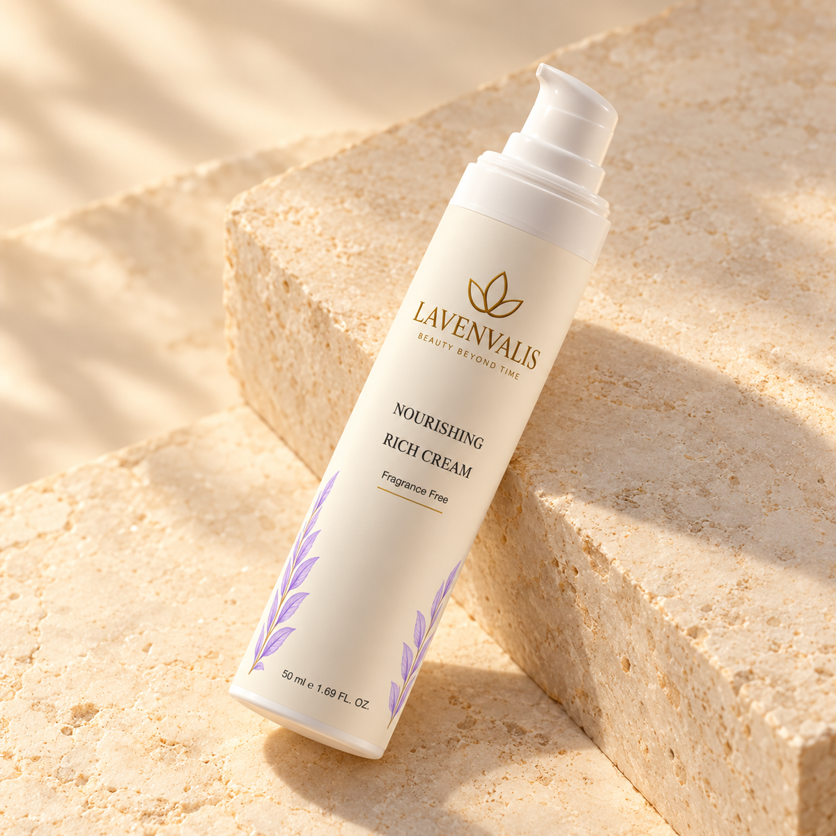 Lavenvalis Nourishing Rich Cream Fragrance Free 50 ml — angled campaign