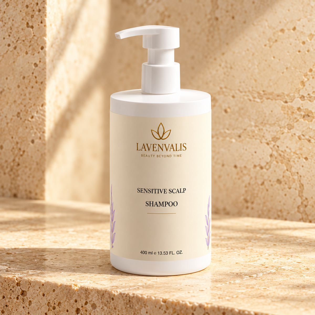 Lavenvalis Sensitive Scalp Shampoo 400 ml — front bottle