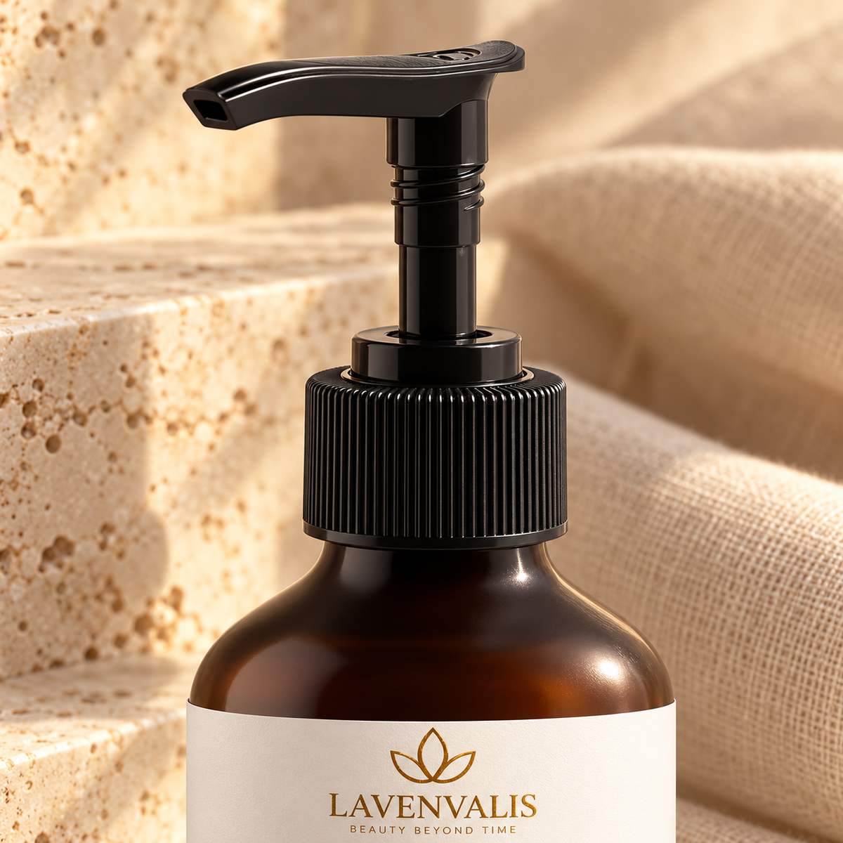 Lavenvalis Silk Skin Hand Cream Spices & Sandalwood 270 ml — black pump detail