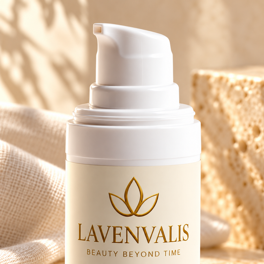 Lavenvalis Vitamin C Serum30ml — pump and label macro
