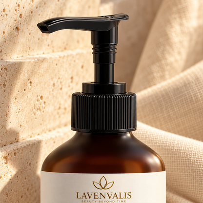 Lavenvalis Silk Skin Hand Cream Woody Amber & Leather 270 ml — black pump detail