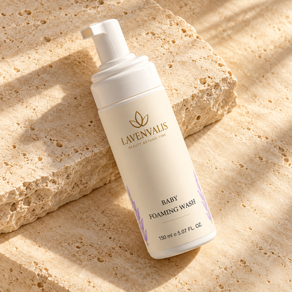 Lavenvalis Baby Foaming Wash 150 ml — diagonal bottle