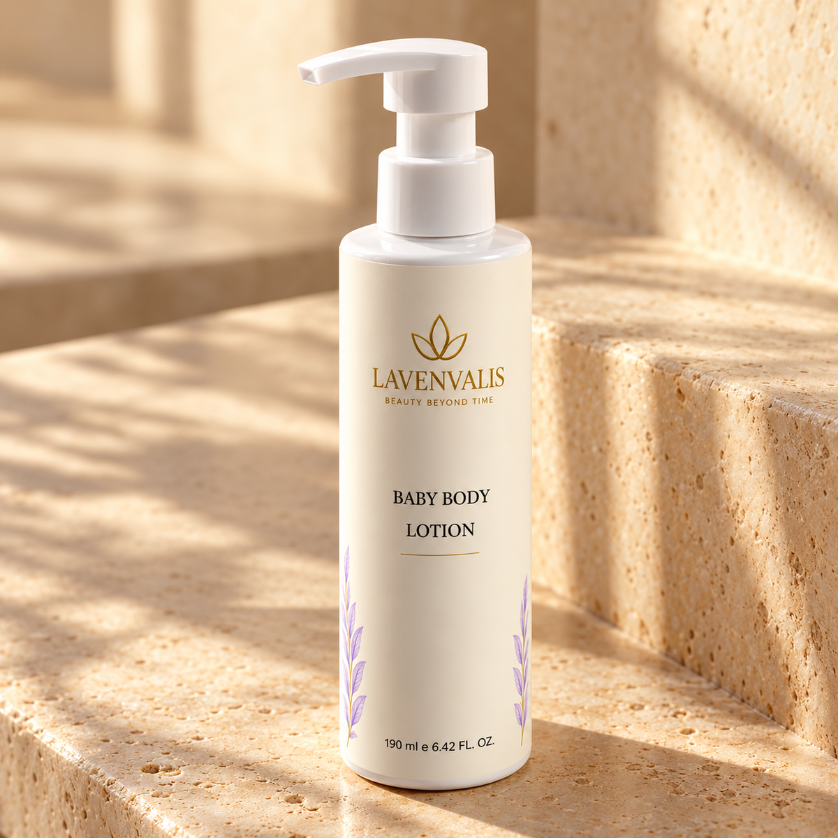 Lavenvalis Baby Body Lotion 190 ml — pump detail