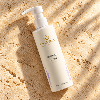 Lavenvalis Baby Body Lotion 190 ml — diagonal bottle