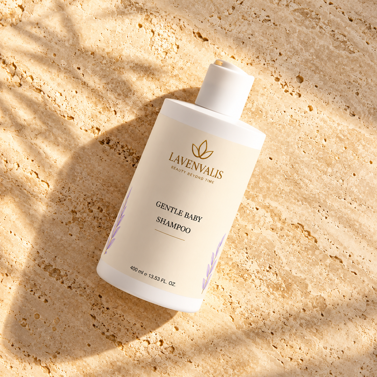 Lavenvalis Gentle Baby Shampoo 400 ml — diagonal bottle
