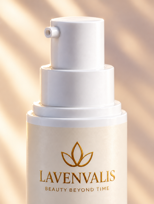 Lavenvalis Blemish Care Moisturiser 50ml — pump and logo detail
