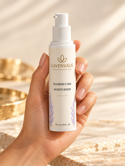 Lavenvalis Blemish Care Moisturiser 50ml — held in hand
