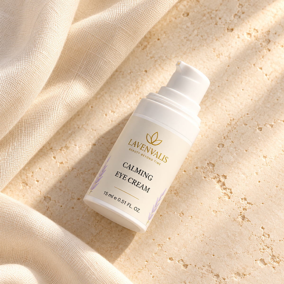 Lavenvalis Calming Eye Cream — diagonal campaign view