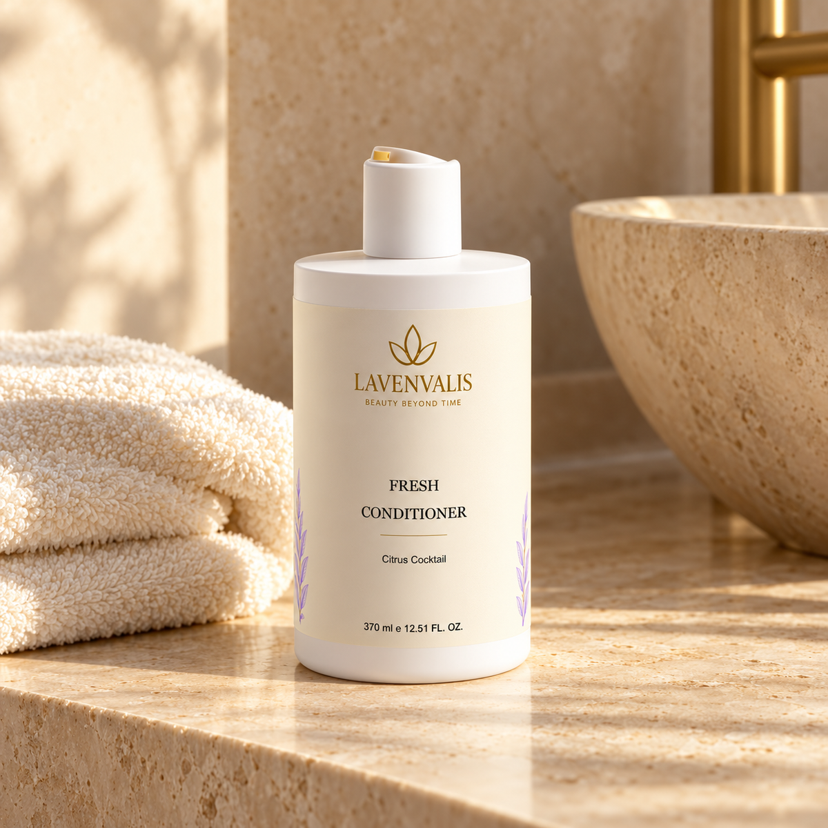 Lavenvalis Fresh Conditioner Citrus Cocktail 370 ml — bathroom still life
