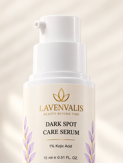 Lavenvalis Dark Spot Care Serum15ml — pump and label detail