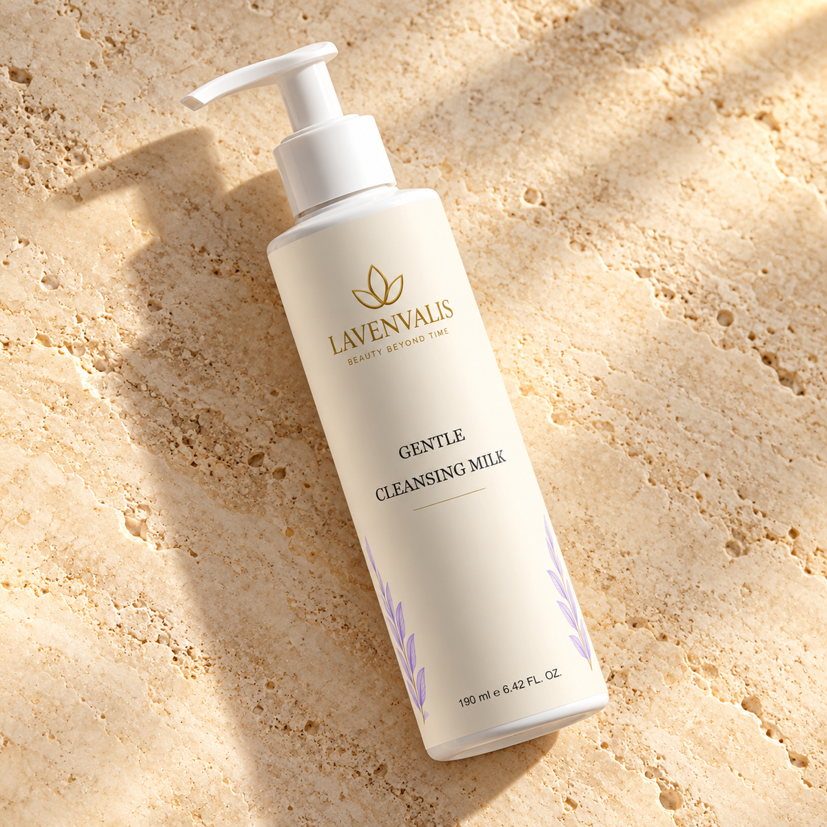 Lavenvalis Gentle Cleansing Milk 190 ml — diagonal bottle