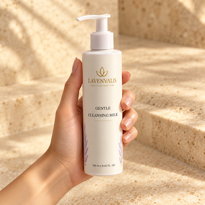 Lavenvalis Gentle Cleansing Milk 190 ml — bottle in hand