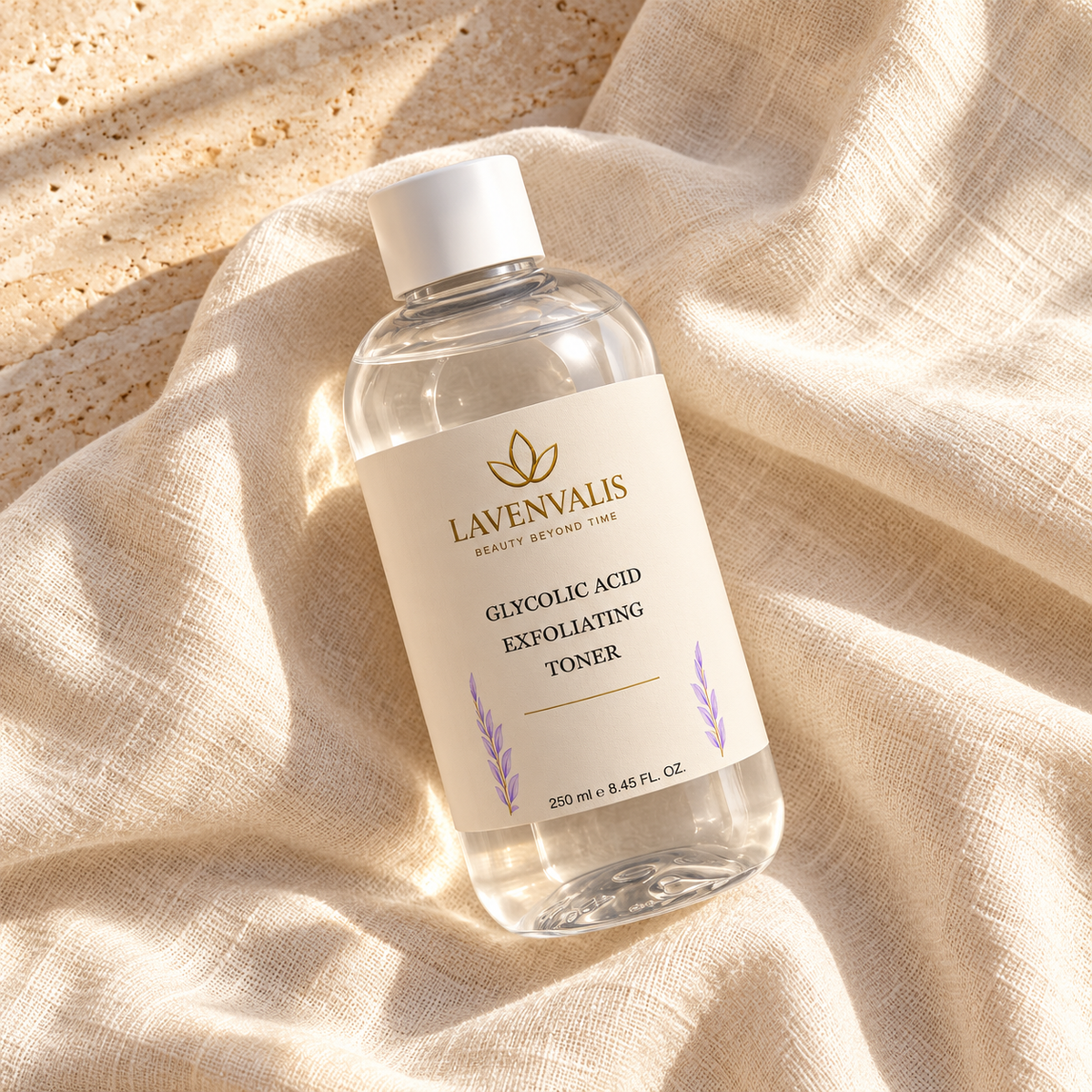Lavenvalis Glycolic Acid Exfoliating Toner 250 ml — diagonal bottle