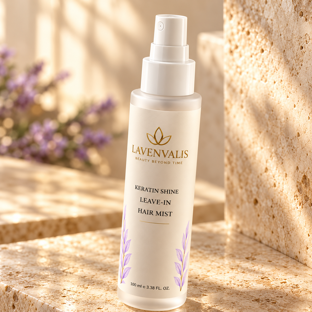 Lavenvalis Keratin Shine Leave-In Hair Mist 100 ml — sprayer detail