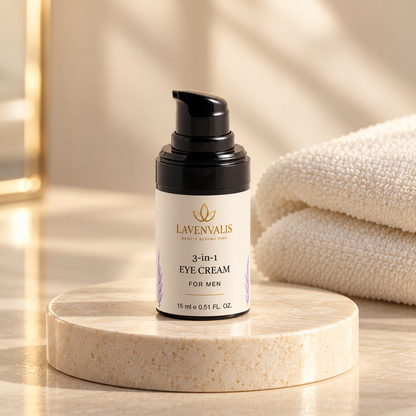 Lavenvalis 3-in-1 Eye Cream for Men 15 ml — care ritual still life