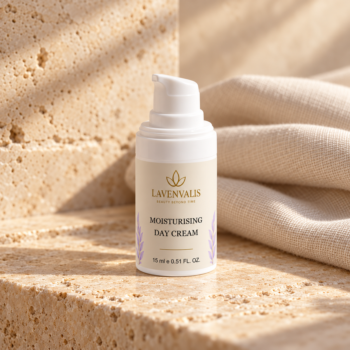 Lavenvalis Moisturising Day Cream 15 ml — morning care still life