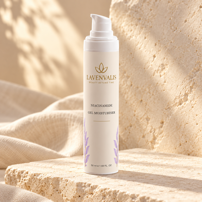 Lavenvalis Niacinamide Gel Moisturiser 50 ml — full tall bottle hero