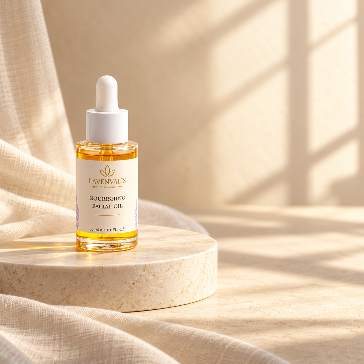 Lavenvalis Nourishing Facial Oil 30 ml — editorial bottle composition