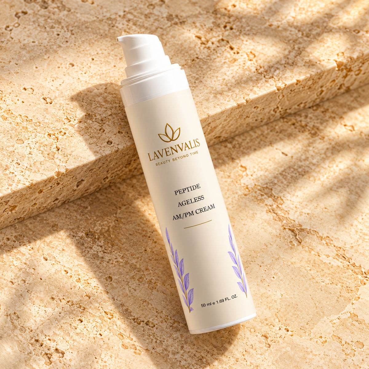Lavenvalis Peptide Ageless AM/PM Cream 50 ml — diagonal bottle