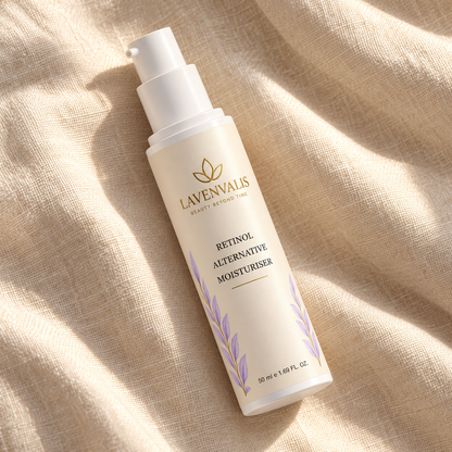 Lavenvalis Retinol Alternative Moisturiser 50 ml — diagonal flat lay