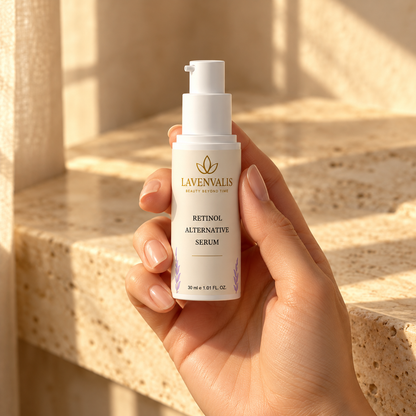 Lavenvalis Retinol Alternative Serum 30 ml — bottle in hand