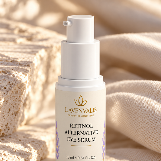 Lavenvalis Retinol Alternative Eye Serum 15 ml — distinctive pump and label detail