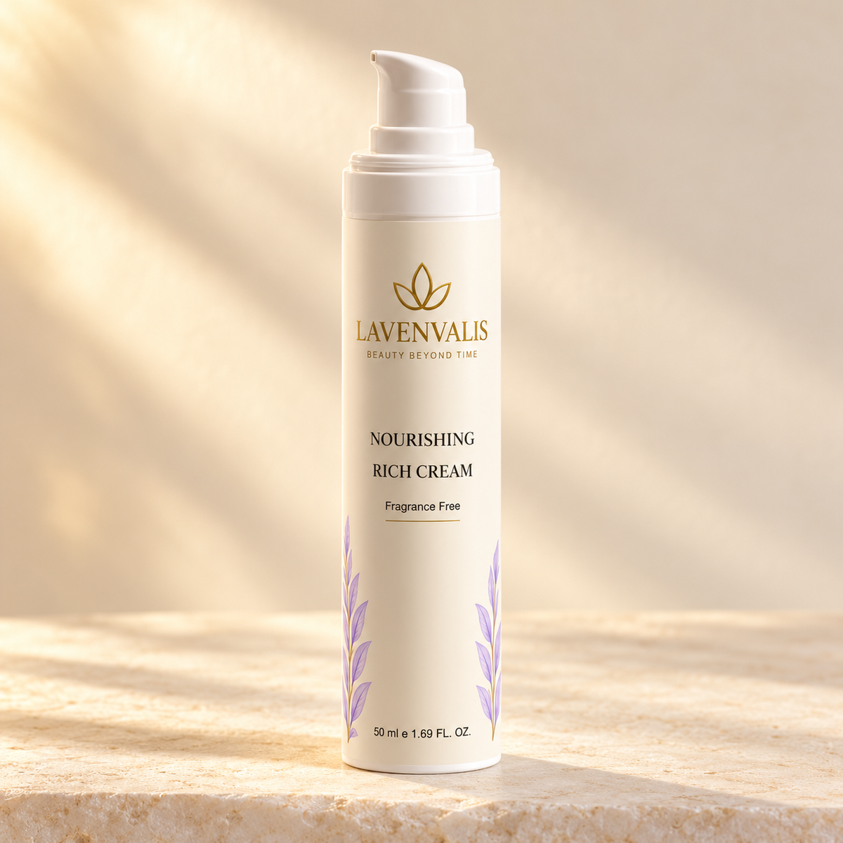 Lavenvalis Nourishing Rich Cream Fragrance Free 50 ml — bottle hero