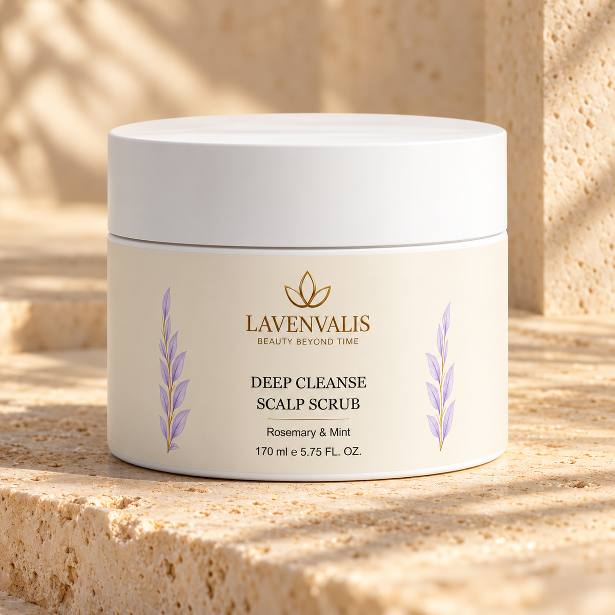 Lavenvalis Deep Cleanse Scalp Scrub Rosemary & Mint 170 ml — front jar
