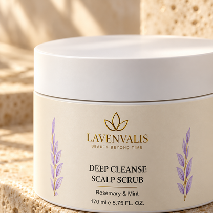 Lavenvalis Deep Cleanse Scalp Scrub Rosemary & Mint 170 ml — lid detail