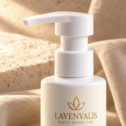 Lavenvalis Sensitive Skin Body Cream 190 ml — white pump detail