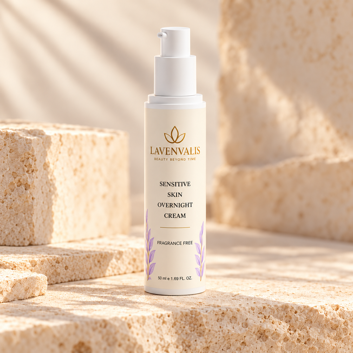 Lavenvalis Sensitive Skin Overnight Cream 50 ml — bottle hero