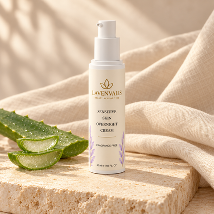 Lavenvalis Sensitive Skin Overnight Cream 50 ml — aloe ingredient illustration