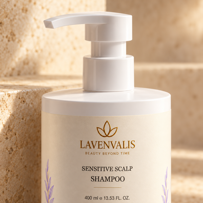 Lavenvalis Sensitive Scalp Shampoo 400 ml — pump detail