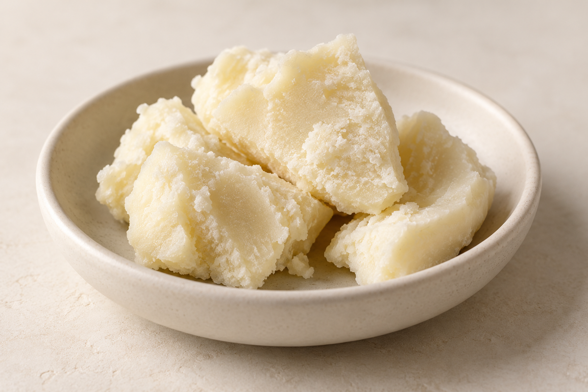 Shea butter ingredient illustration, not the finished eye cream