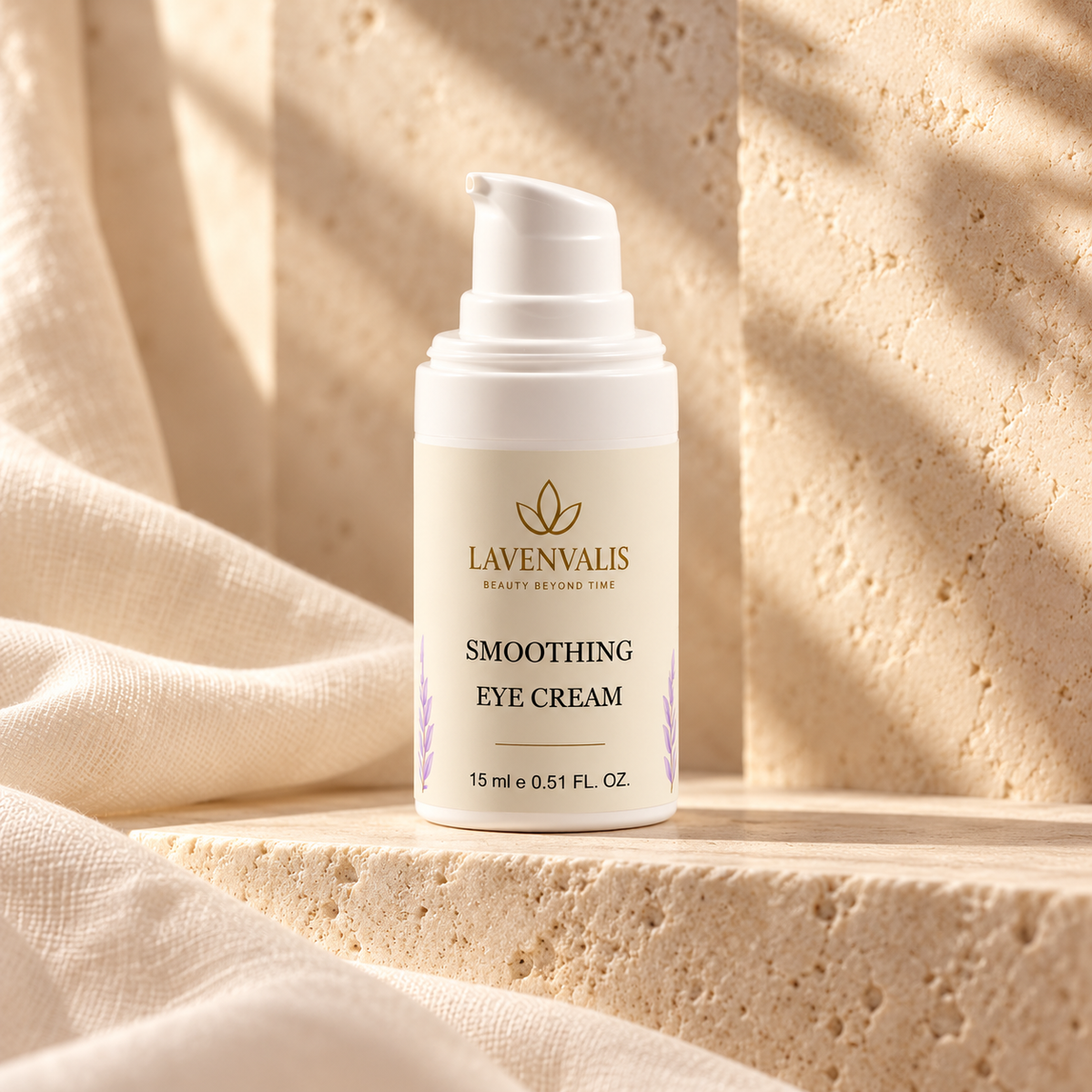 Lavenvalis Smoothing Eye Cream 15 ml — full bottle hero