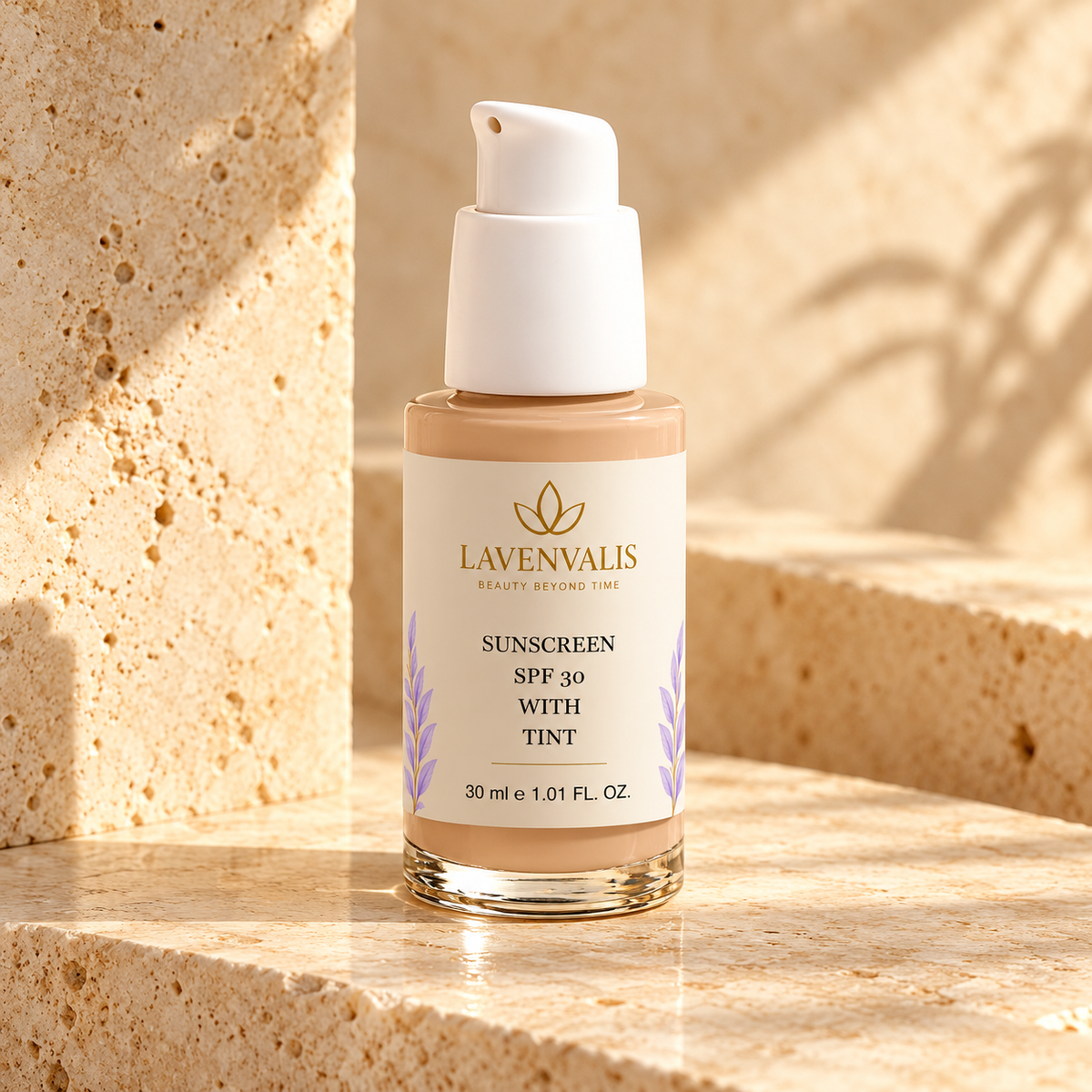 Lavenvalis Sunscreen SPF30 with Tint 30 ml — front bottle