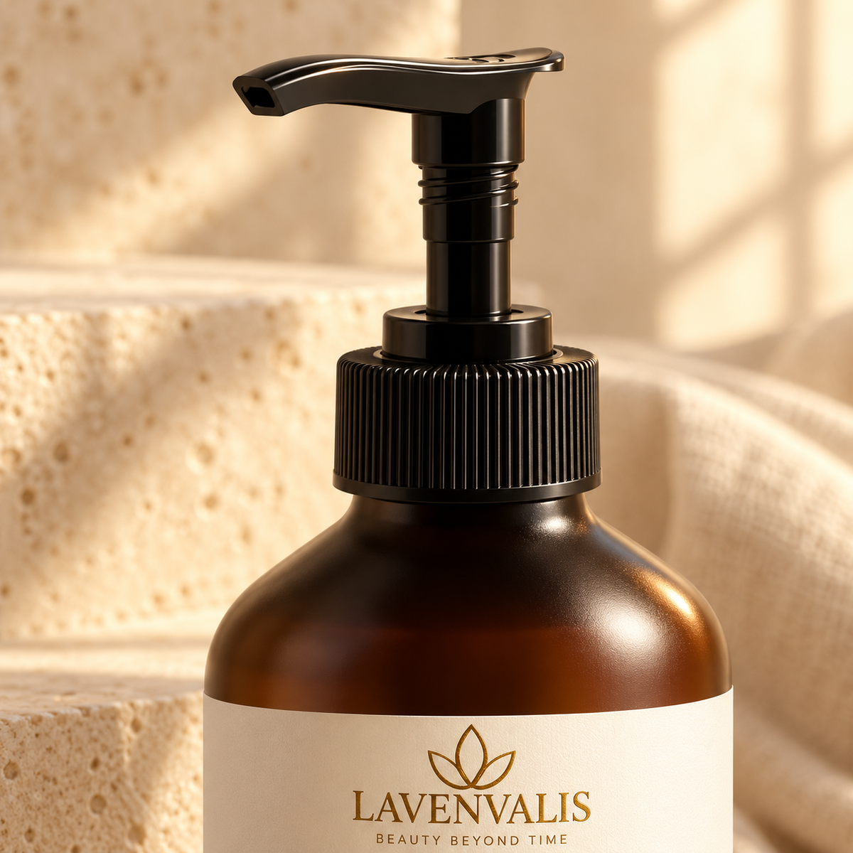 Lavenvalis Silk Skin Body Serum Spices & Sandalwood 270 ml — pump detail