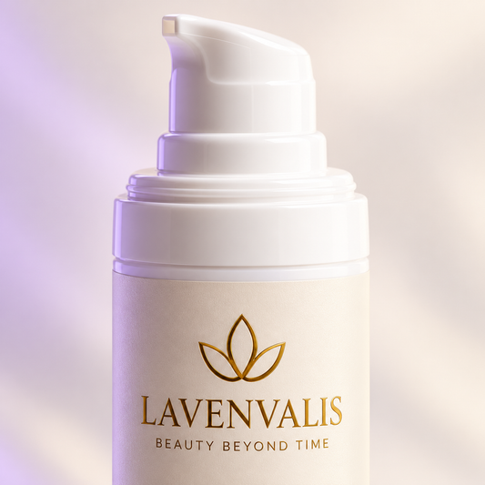 Lavenvalis Vitamin C Serum pump and label detail