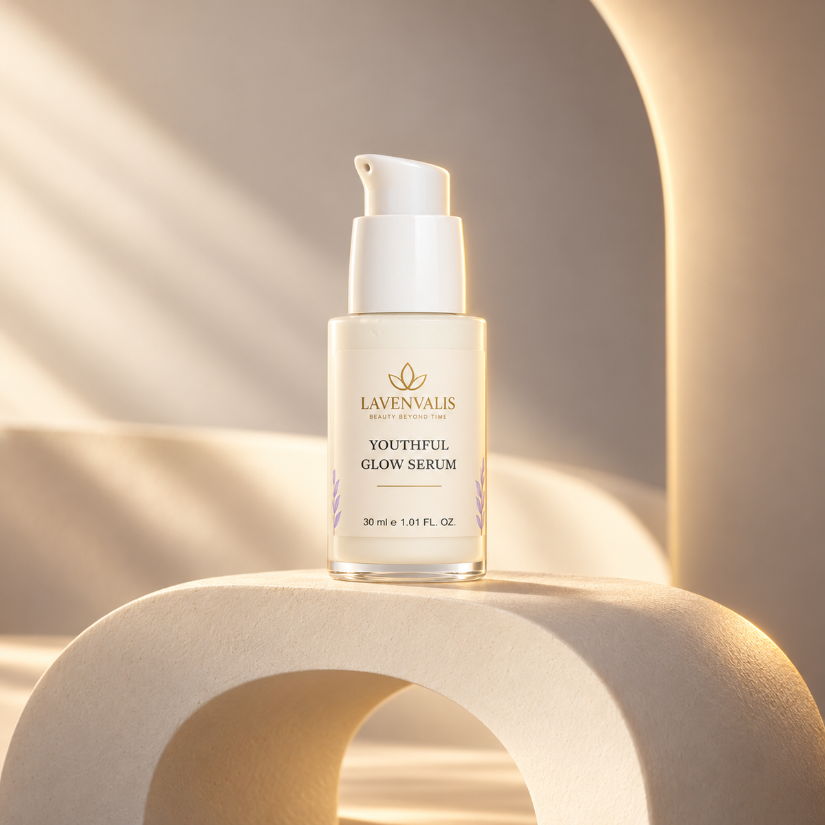 Lavenvalis Youthful Glow Serum 30 ml — architectural campaign